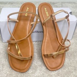 ALDO Broasa Rose Gold Flat Sandals